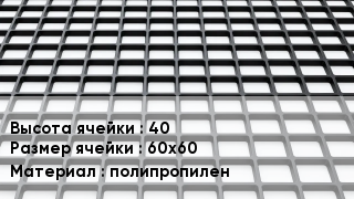 Георешетка 40 Ячейка: 60х60 полипропилен